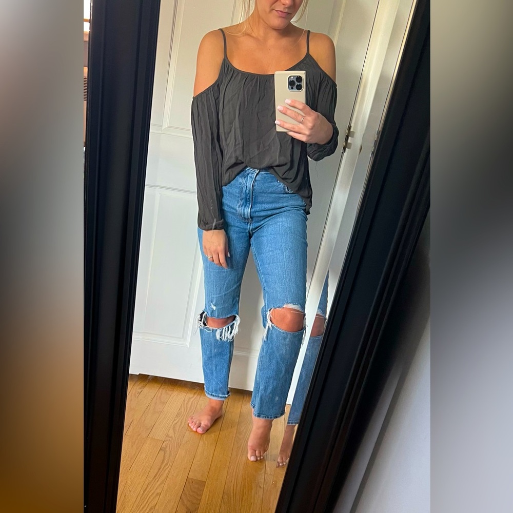 Army green blouse